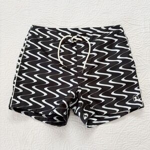 Dandy Del Mar Riviera Swim Trunks, Onyx Tidal Stripe Sz 31